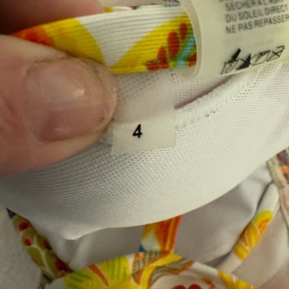 Bleu Rod Beattie 2 piece Swim Bikini Set Size 4 Floral - Picture 8 of 15